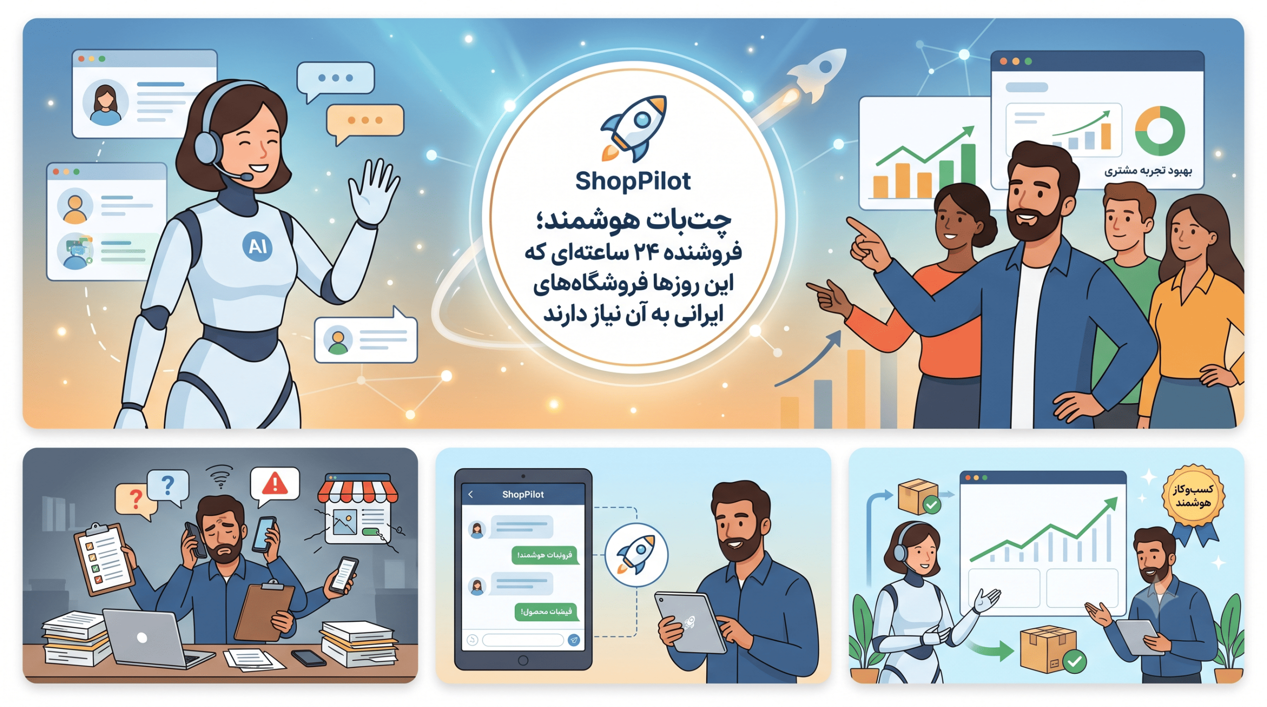 چت‌ بات هوشمند؛ فروشنده ۲۴ ساعته‌ای که این روزها فروشگاه‌های ایرانی به آن نیاز دارند